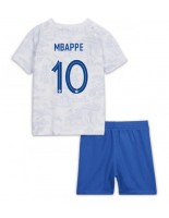 Francie Kylian Mbappe #10 Venkovní dres pro děti MS 2022 Krátký Rukáv (+ trenýrky)